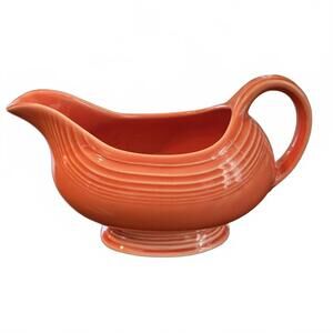 Fiesta Ware Homer Laughlin sauceboat in Persimmon/Poppy.